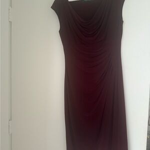 Ralph Lauren Deep Burgundy Midi Dress